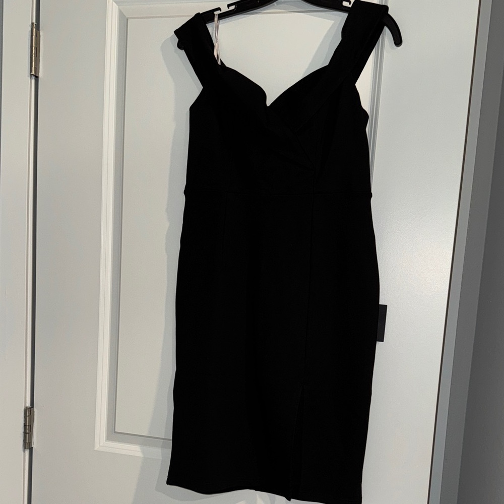 Lulu's Classic Black Off the Shoulder Dress